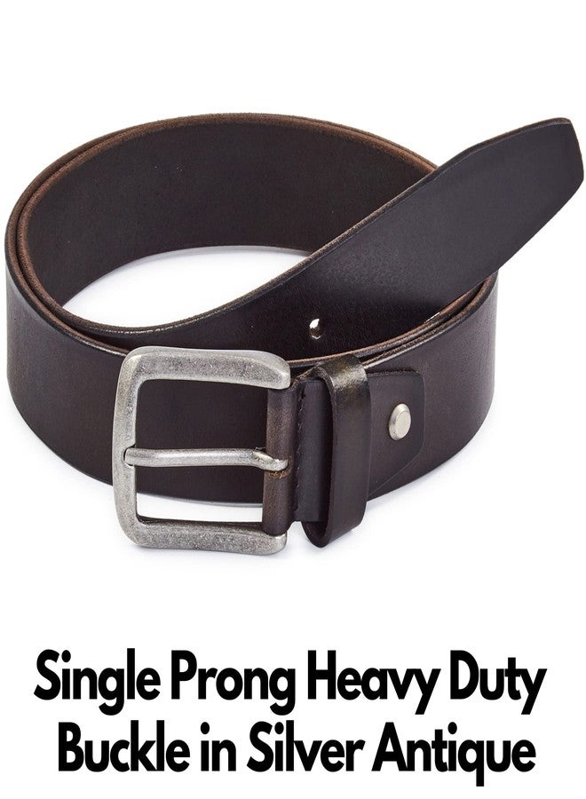 Cochoa Real Full Grain Harness Cow Leather Belt for Men 38mm Width Casual Retro look Vintage style Handmade Valentine Gift (Black, Size 46" (Waist 44")) - Image 3